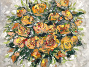 Roses oil painting